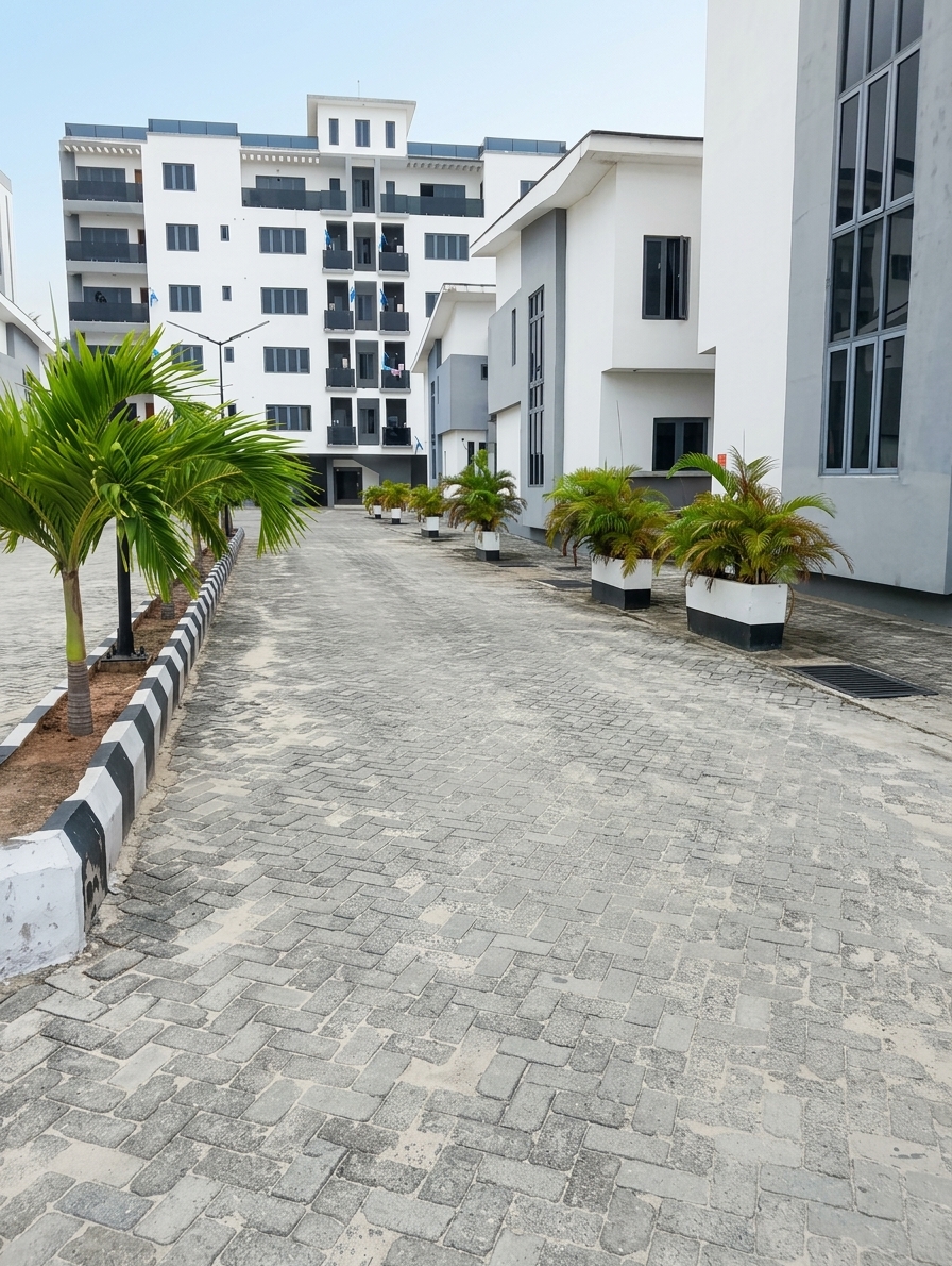MIJL Residences apartments and parking area Lekki